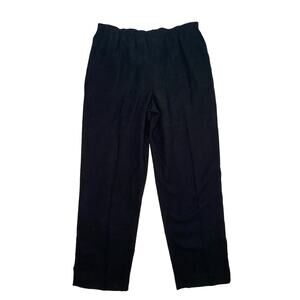 Alfred Dunner Women's Size 12 Petite Black Elastic Waist Pants Classics NWT